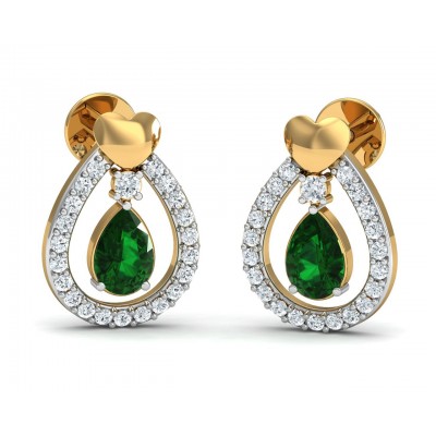 Ameena Emerald & Diamond Earrings